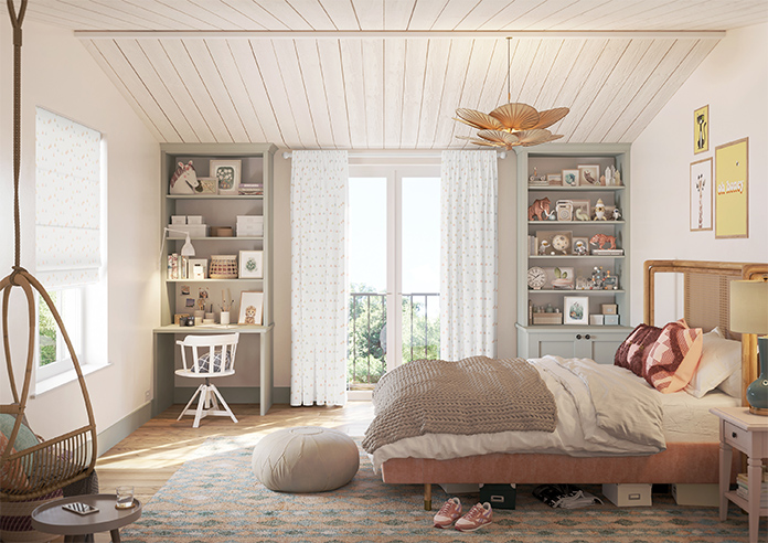 Faceted, Peachy - Made to Measure Curtains - Image 14